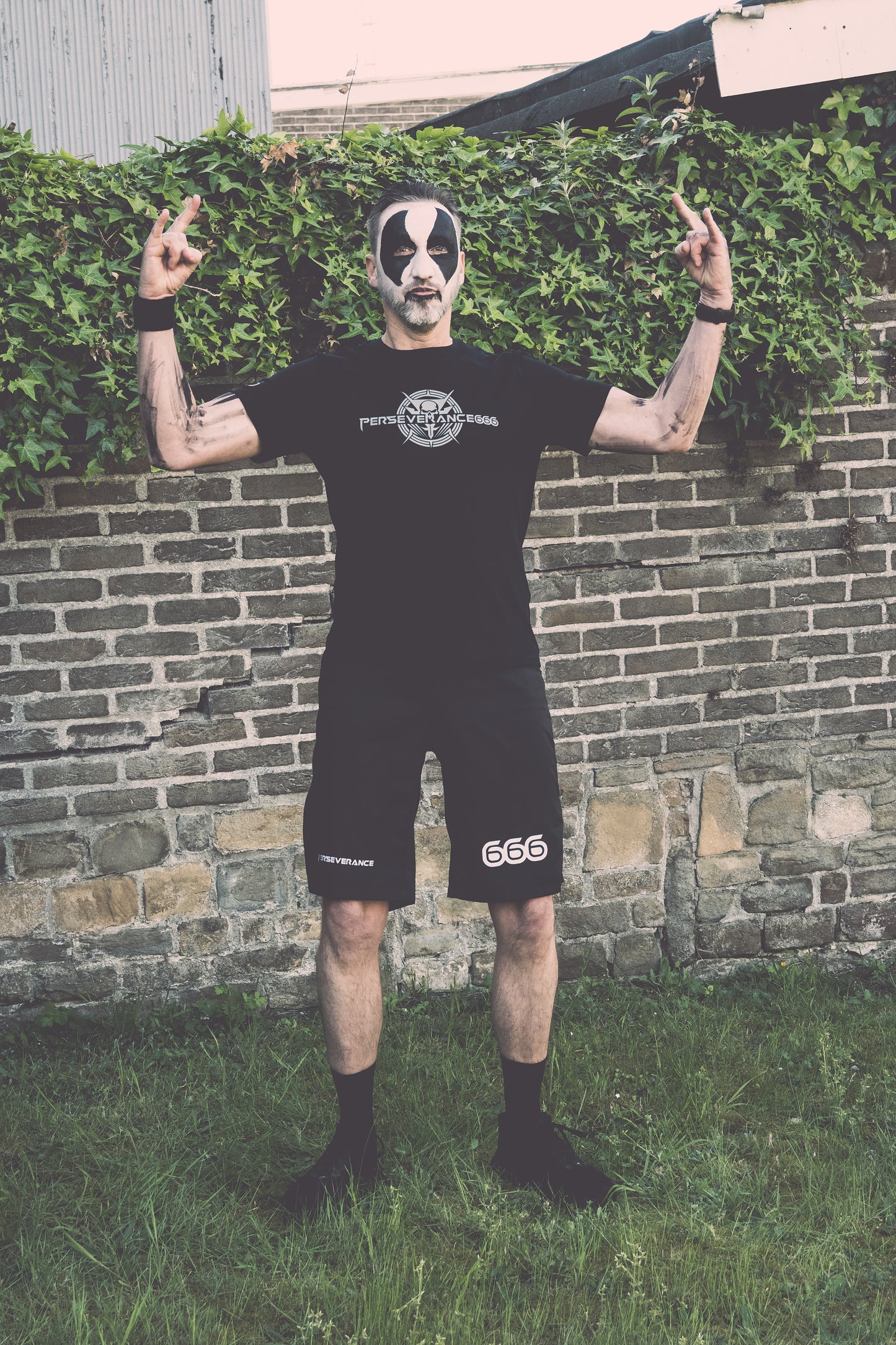 Men Tee Shirt - Grey Metal Powered
