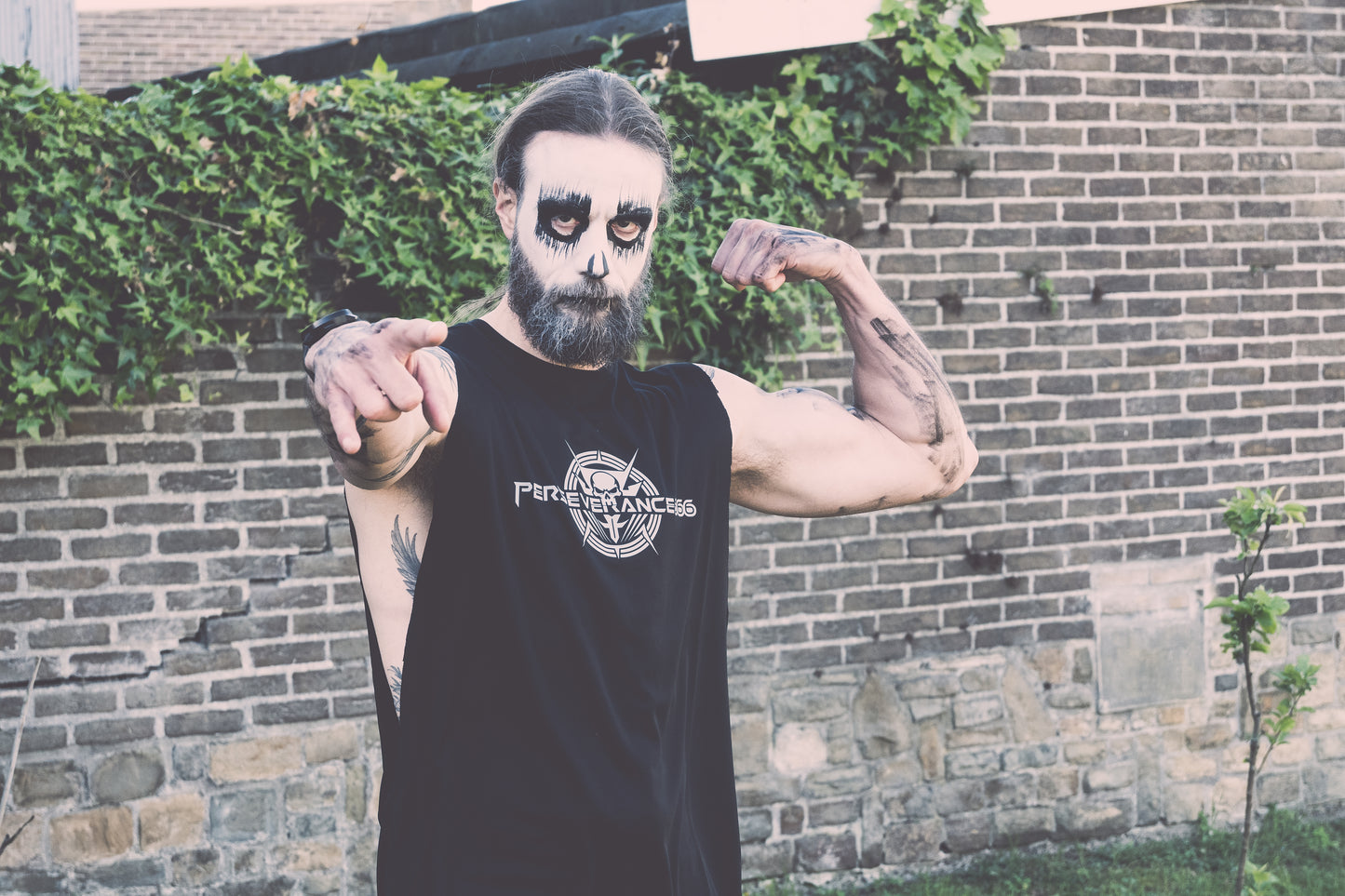 Men Tee Shirt - Grey Metal Powered