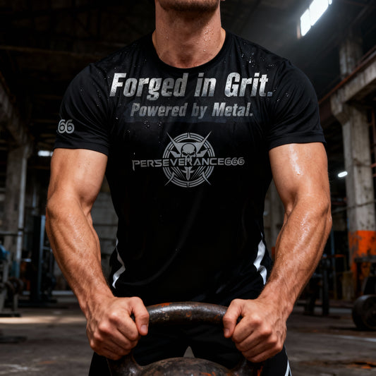 Men Black Shirt - Metal Powered Shirt USA