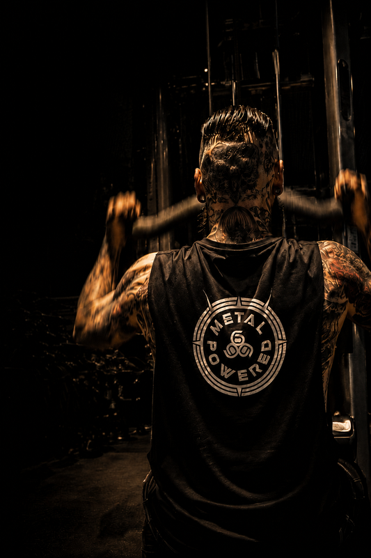 Men Black Performance Shirt  - Metal Powered