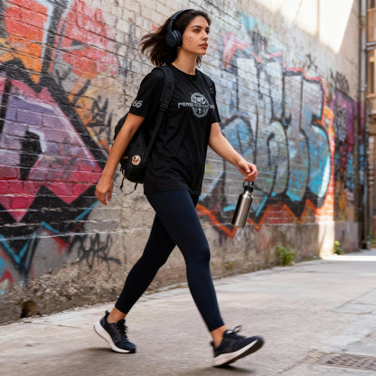 Woman Tee Shirt - Grey Metal Powered