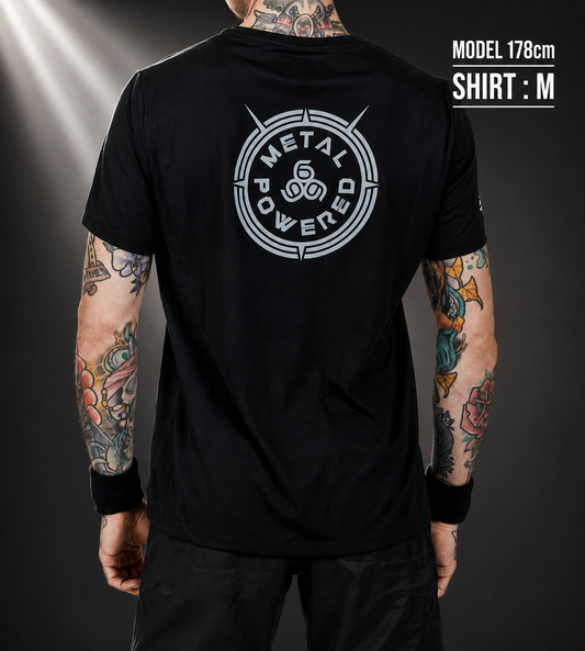 Men Black Performance Shirt  - Metal Powered