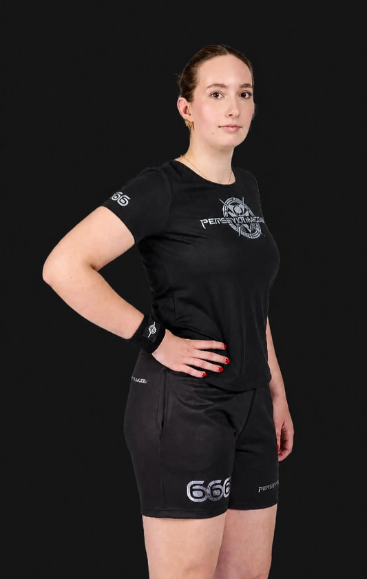 Woman Black Performance Shirt - Metal Powered