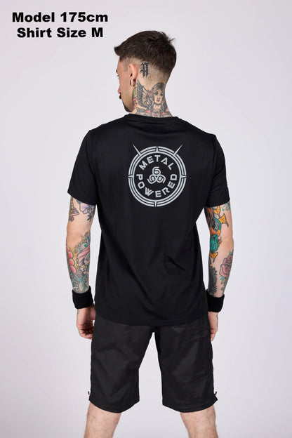 Man Tee Shirt - Grey Metal Powered