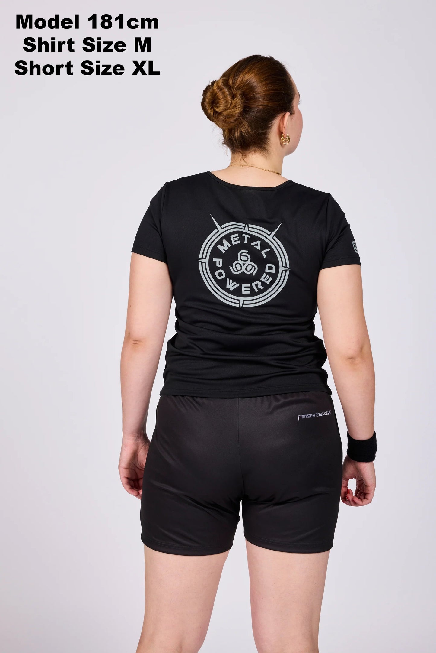 Woman Tee Shirt - Grey Metal Powered